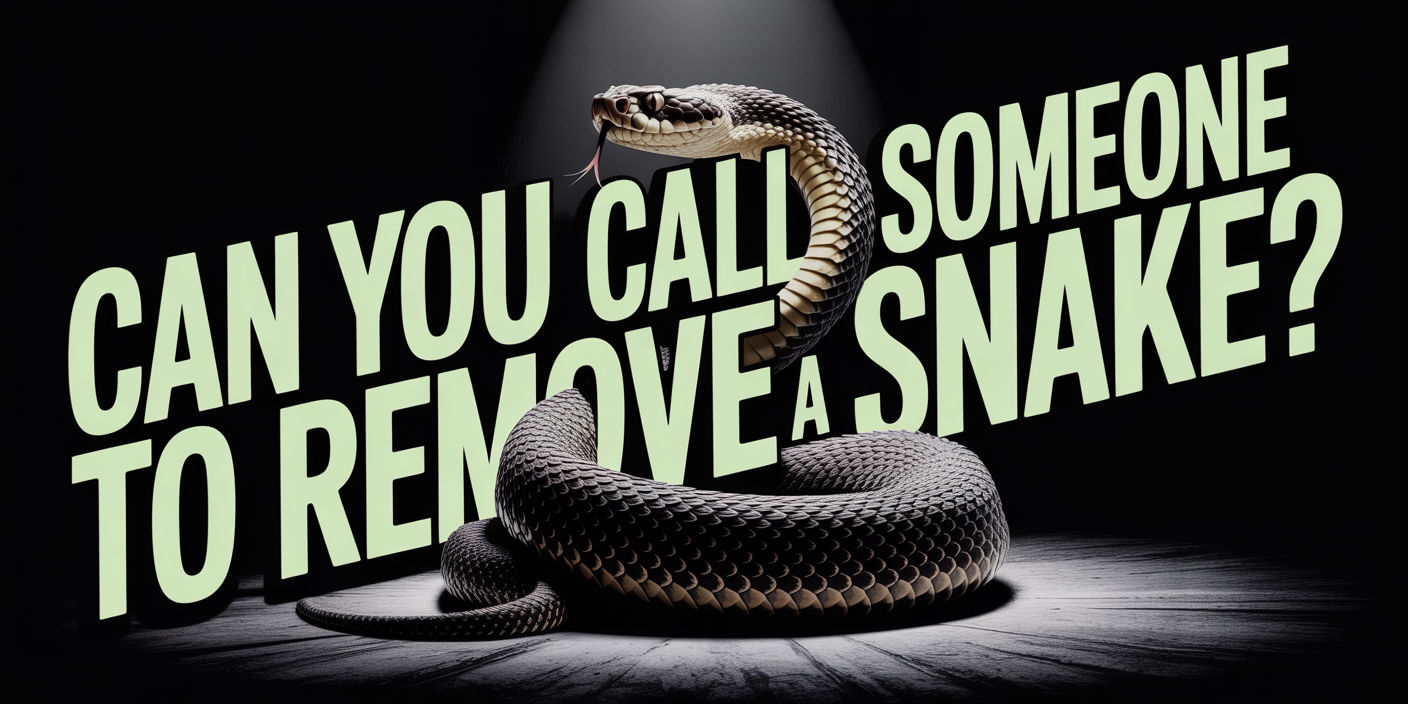 Can You Call Someone to Remove a Snake?