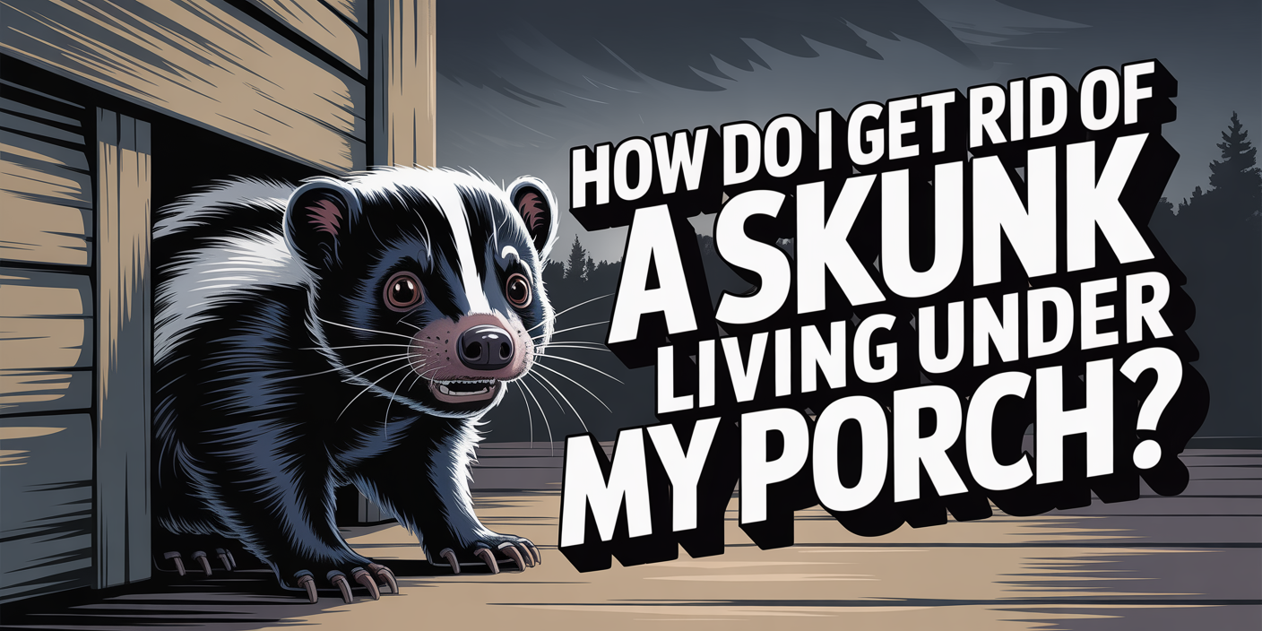 How do I get rid of a skunk living under my porch?