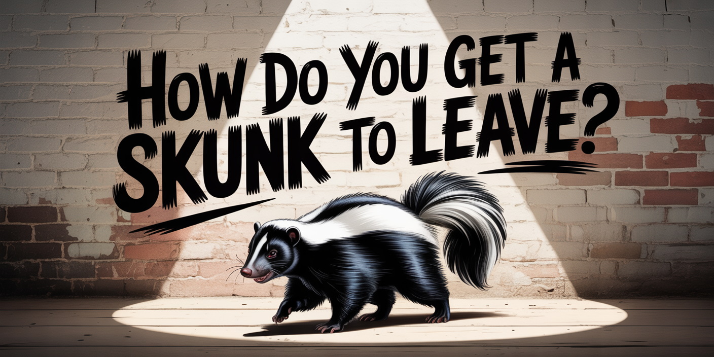 How do you get a skunk to leave?