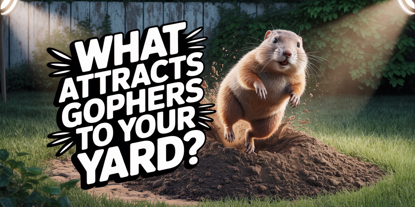 What attracts gophers to your yard?