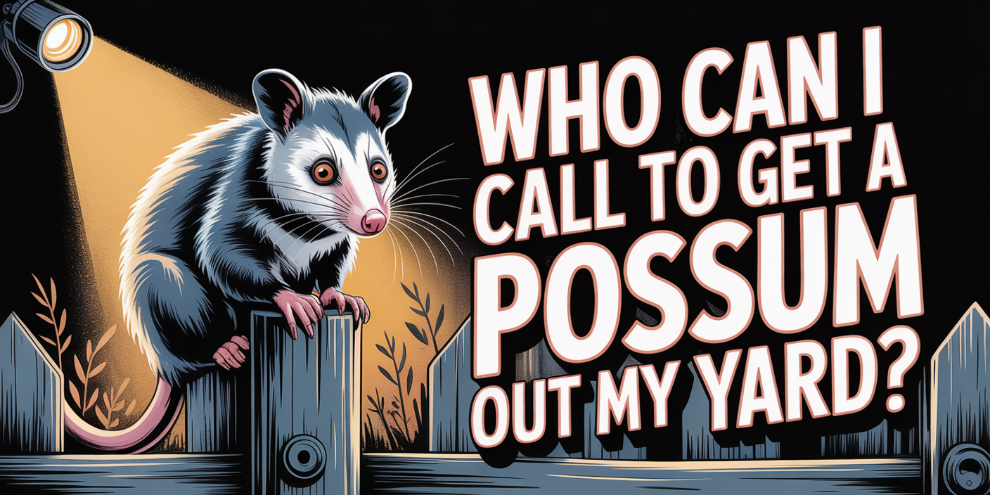 Who can I call to get a possum out of my yard?