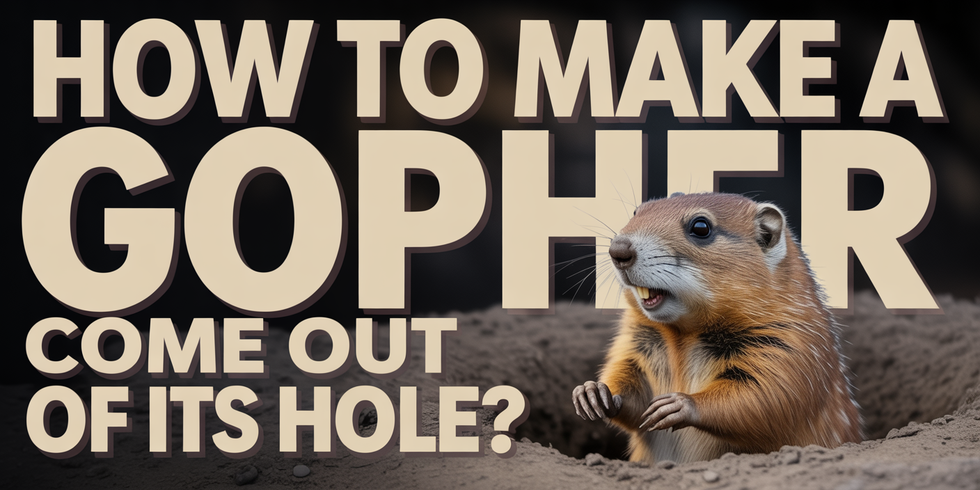 How to Make a Gopher Come Out of Its Hole?