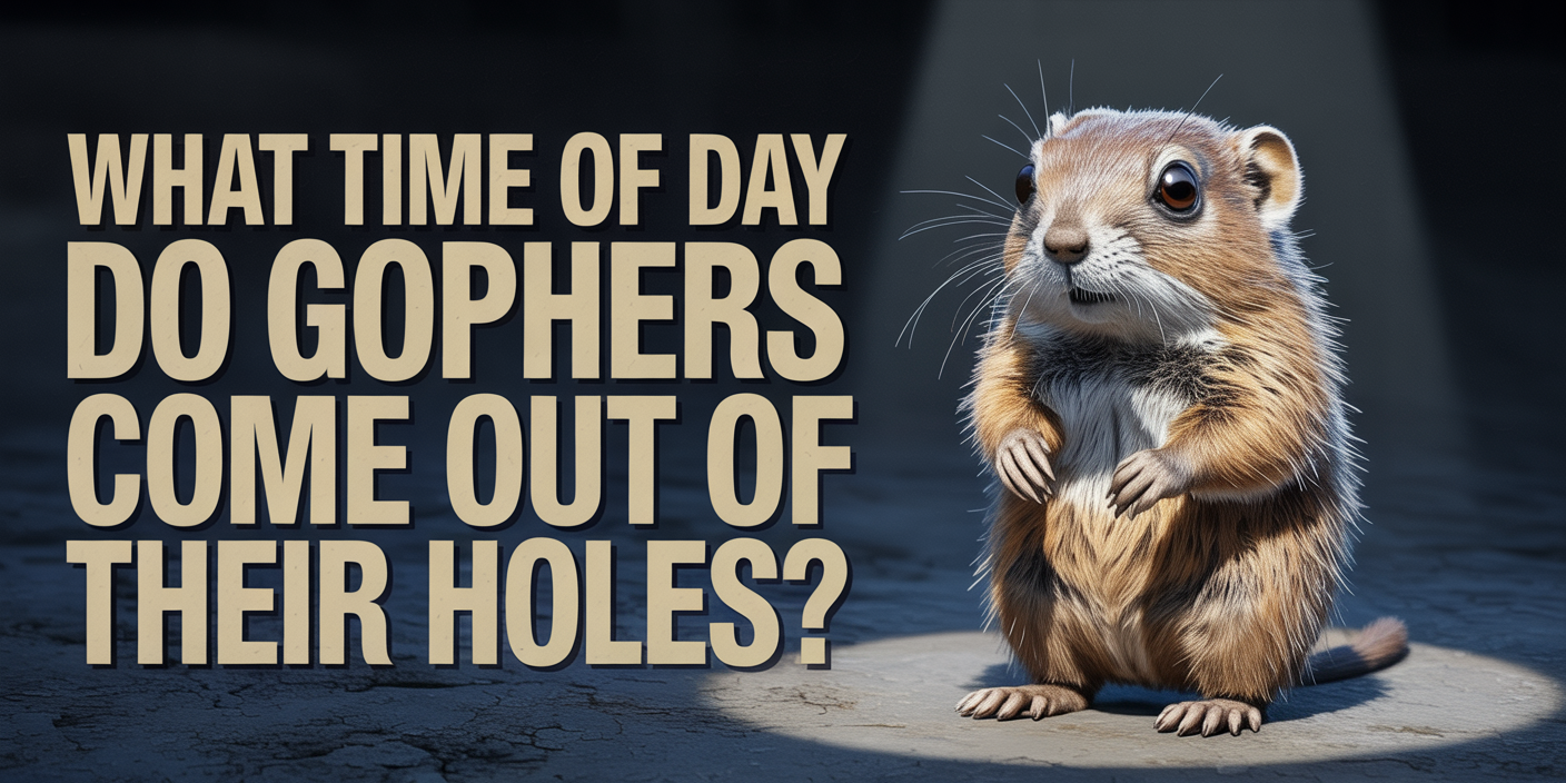 What time of day do gophers come out of their holes?