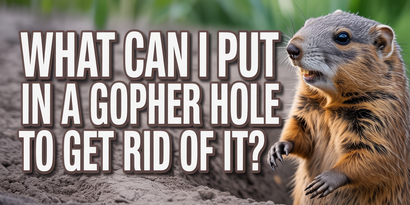 What can I put in a gopher hole to get rid of it?