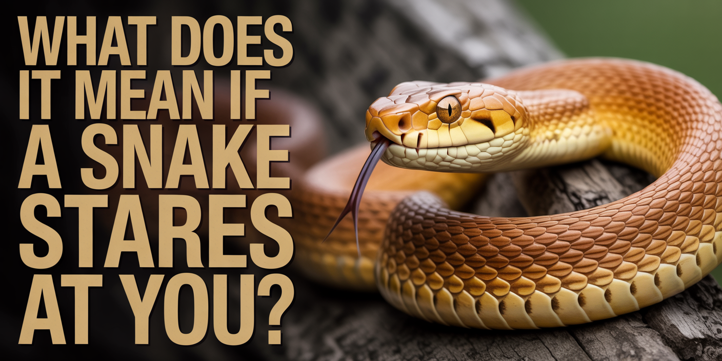 What does it mean if a snake stares at you?