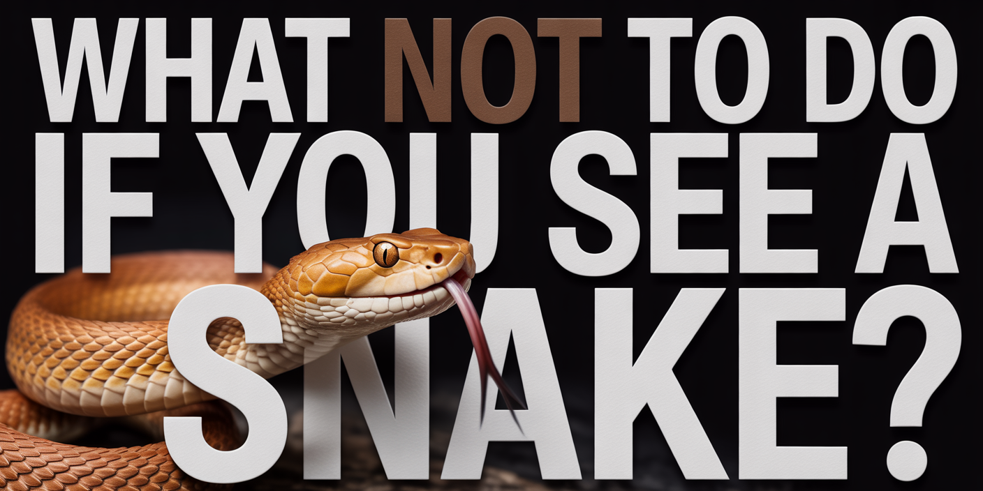 What not to do if you see a snake?