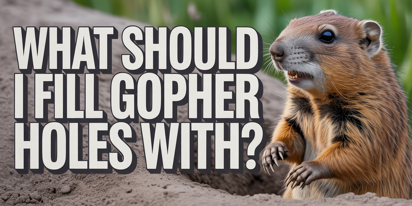 What should I fill gopher holes with?