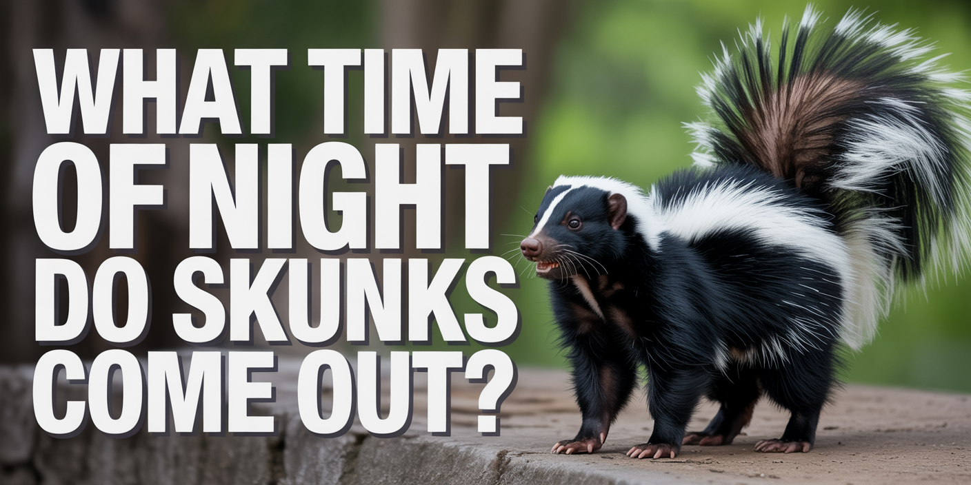 What time of night do skunks come out?