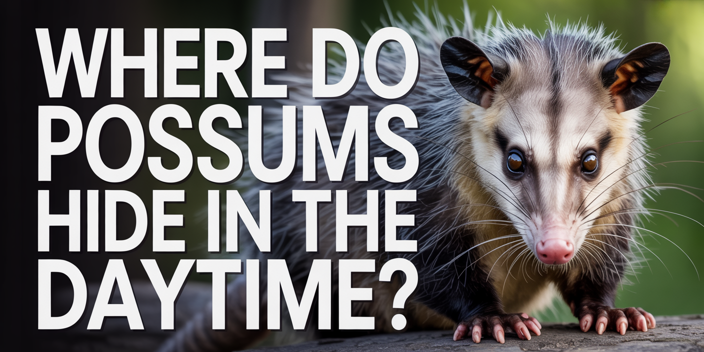 Where do possums hide in the daytime?